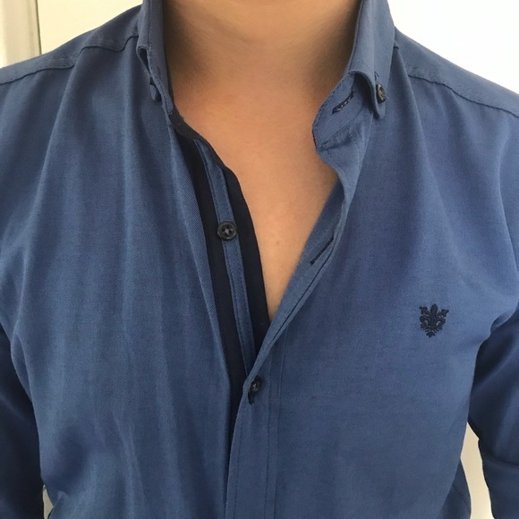 Men's Long Sleeves Casual Slim Fit Dress Shirt - Picture 6 of 7